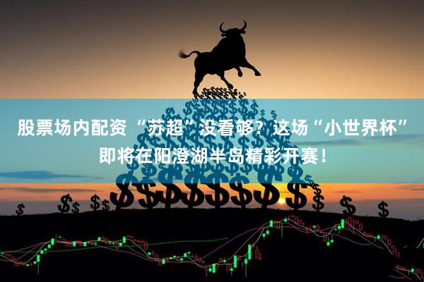 股票场内配资 “苏超”没看够？这场“小世界杯”即将在阳澄湖半岛精彩开赛！